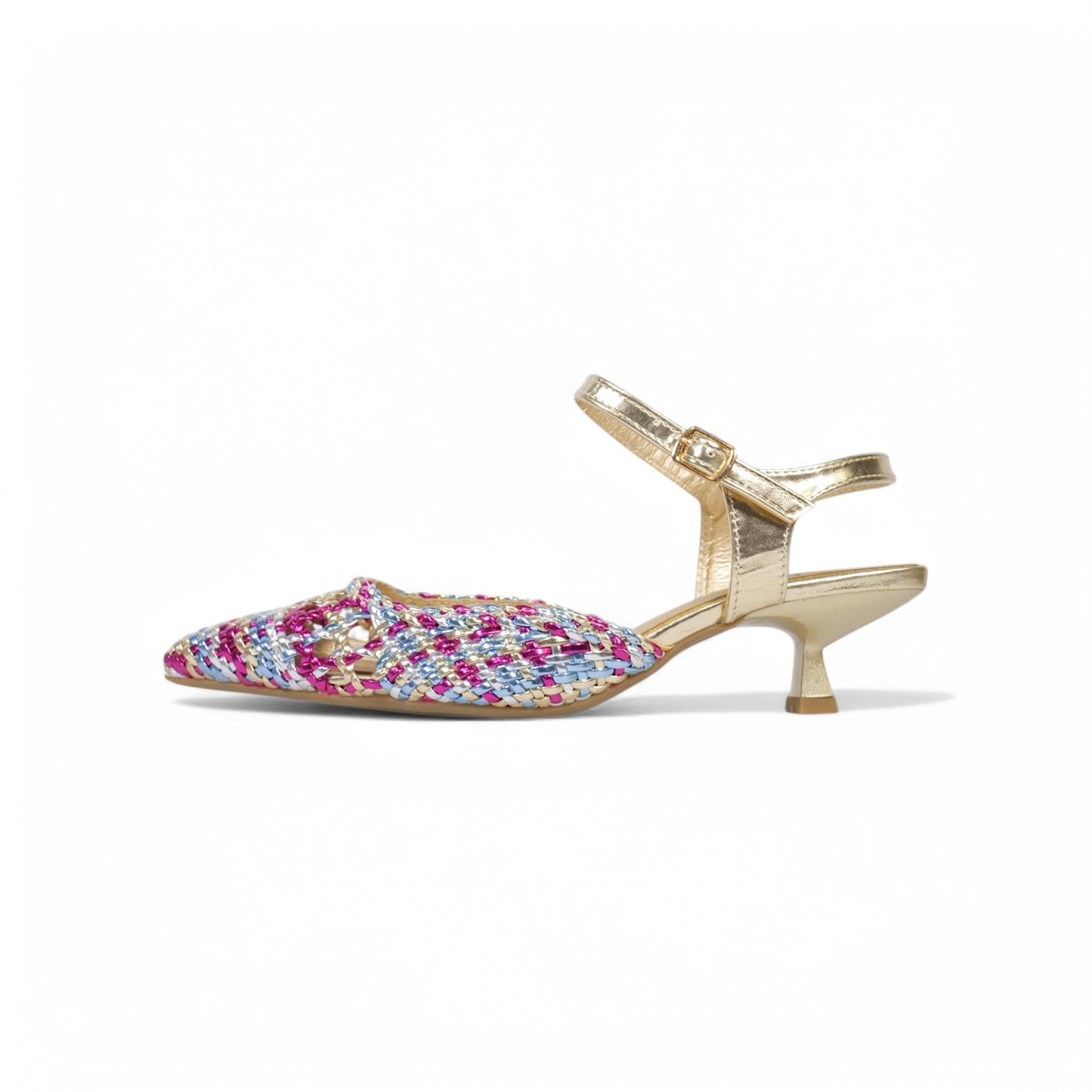 Zapatos de tacón Kitten diseño trenzado
