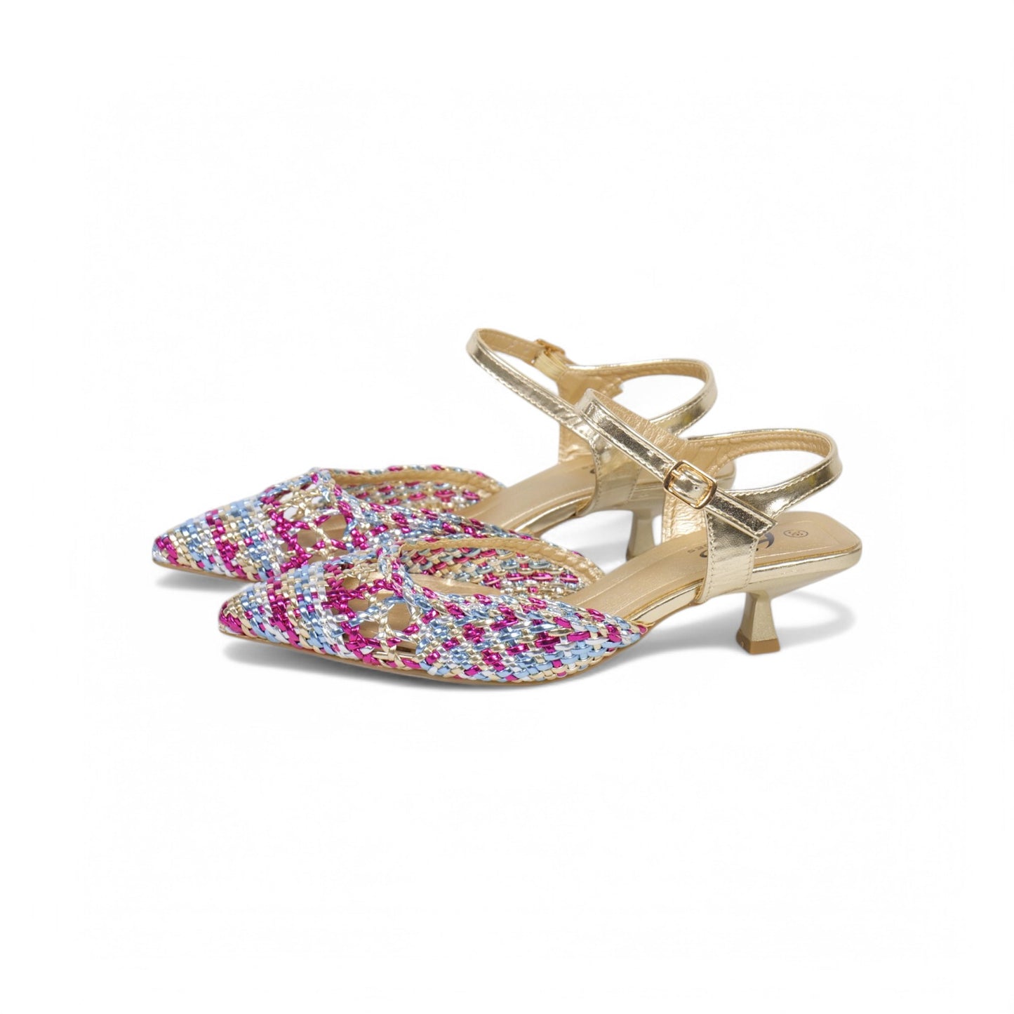Zapatos de tacón Kitten diseño trenzado