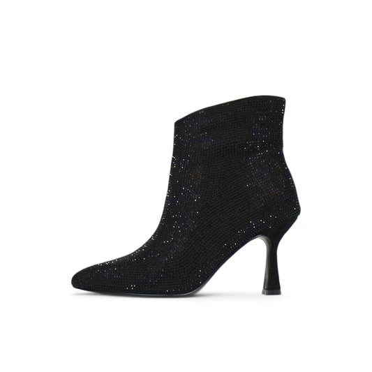 Botines de tacón cubierto de brillos