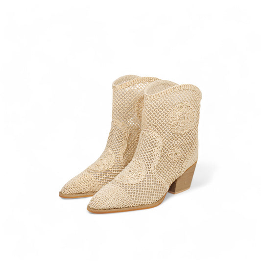 Botas cowboy de textil calado